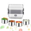 1pc Electric Lunch Box; Food Heater; Portable Food Warmer ; Self Heating; Stainless Steel Food Container; Heated