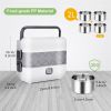 1pc Electric Lunch Box; Food Heater; Portable Food Warmer ; Self Heating; Stainless Steel Food Container; Heated