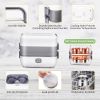 1pc Electric Lunch Box; Food Heater; Portable Food Warmer ; Self Heating; Stainless Steel Food Container; Heated