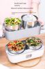 1pc Electric Lunch Box; Food Heater; Portable Food Warmer ; Self Heating; Stainless Steel Food Container; Heated