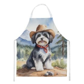Havanese Cowboy Welcome Apron Cooking Kitchen Server Baking Crafts Gardening for Adult Women Men, Unisex, Large, Multicolor